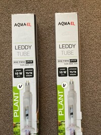 2 x AQUAEL LEDDY TUBE RETROFIT. PLANT. 10 W. 535-665 mm. EXCELLENT CONDITION. £20 EACH.